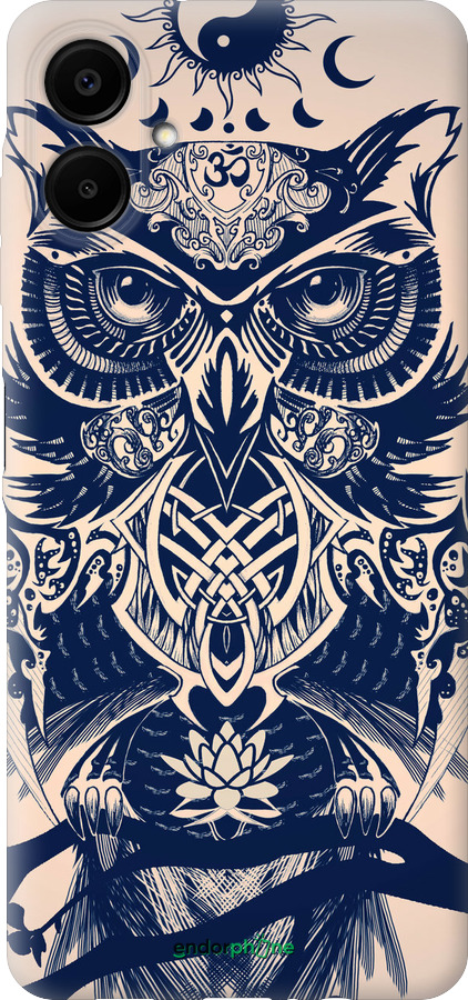 Силиконовый чехол Узорчатая сова для Samsung Galaxy A06 4G - 4000u-3776 изображение 