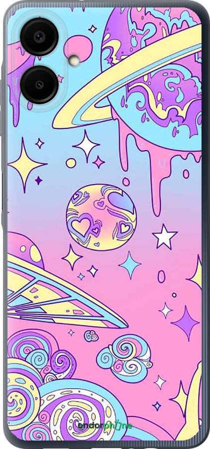 Силиконовый чехол Розовая галактика для Samsung Galaxy A06 4G - 4146u-3776 изображение 