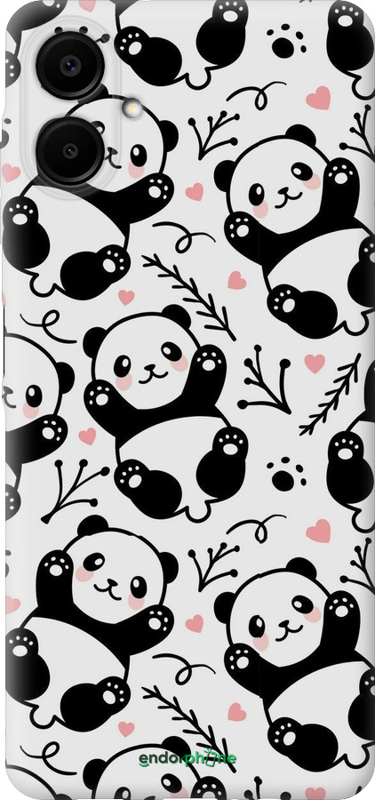 Силиконовый чехол Панды для Samsung Galaxy A06 4G - 4318u-3776 изображение 