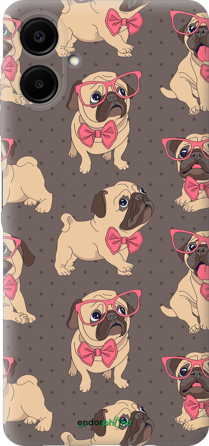 Силиконовый чехол мопсики 2 для Samsung Galaxy A06 4G - 4362u-3776 изображение 