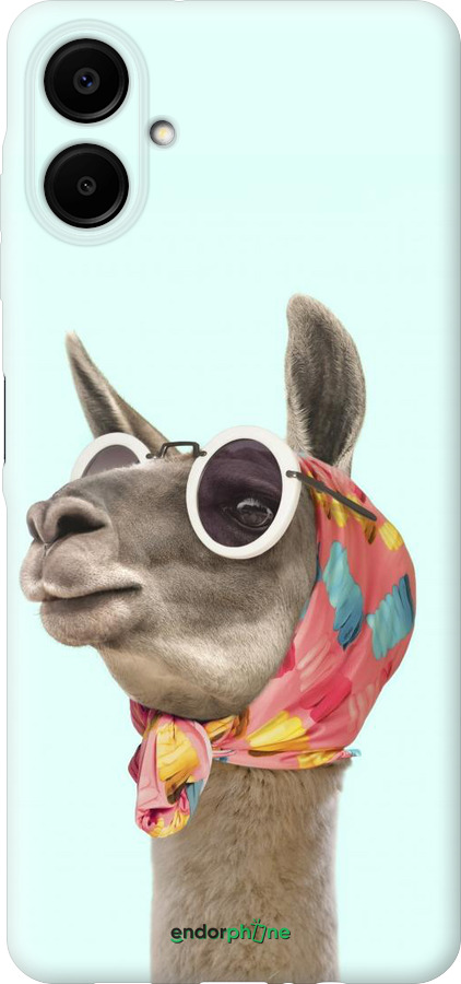 Силиконовый чехол Модная лама для Samsung Galaxy A06 4G - 4479u-3776 изображение 