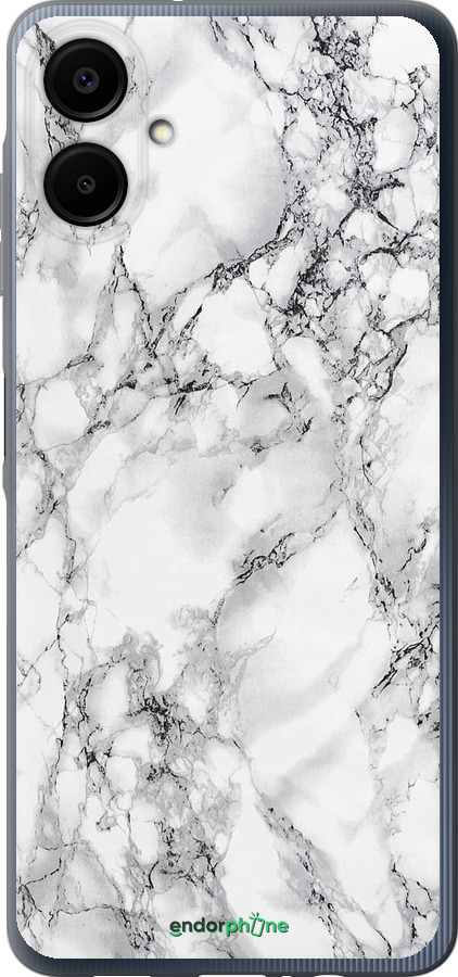 Силиконовый чехол Мрамор белый для Samsung Galaxy A06 4G - 4480u-3776 изображение 