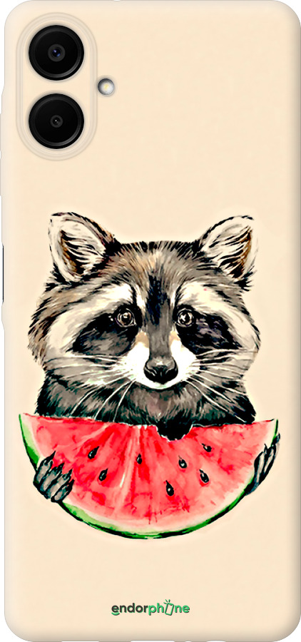 Силиконовый чехол Енотик с арбузом для Samsung Galaxy A06 4G - 4605u-3776 изображение 