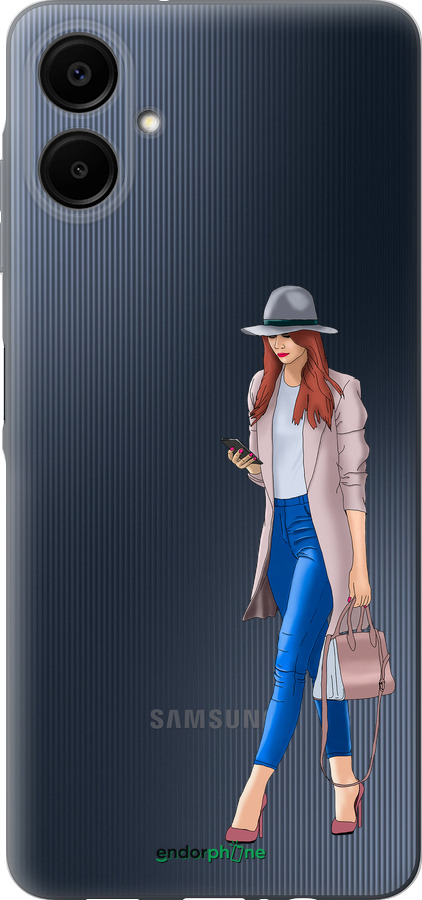 Силиконовый чехол Девушка 1 для Samsung Galaxy A06 4G - 4751u-3776 изображение 