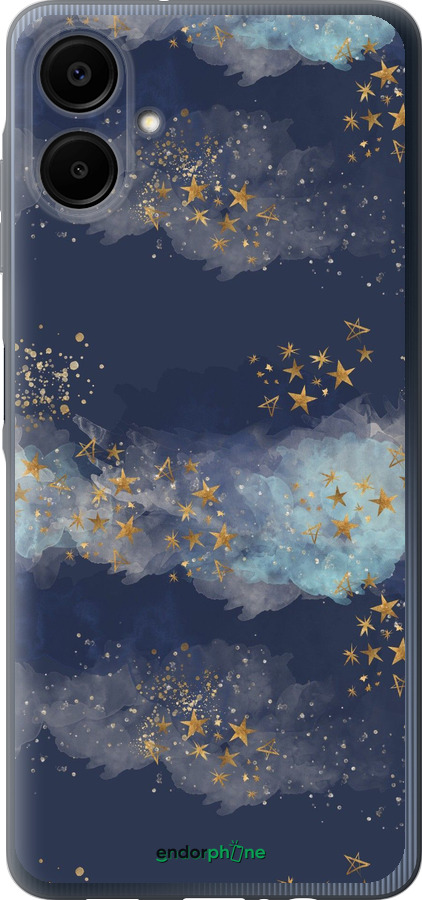 Силиконовый чехол Ночь золотые звезды для Samsung Galaxy A06 4G - 5421u-3776 изображение 