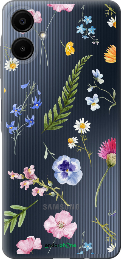 Силиконовый чехол Цветочный фон v2 для Samsung Galaxy A06 4G - 5472u-3776 изображение 