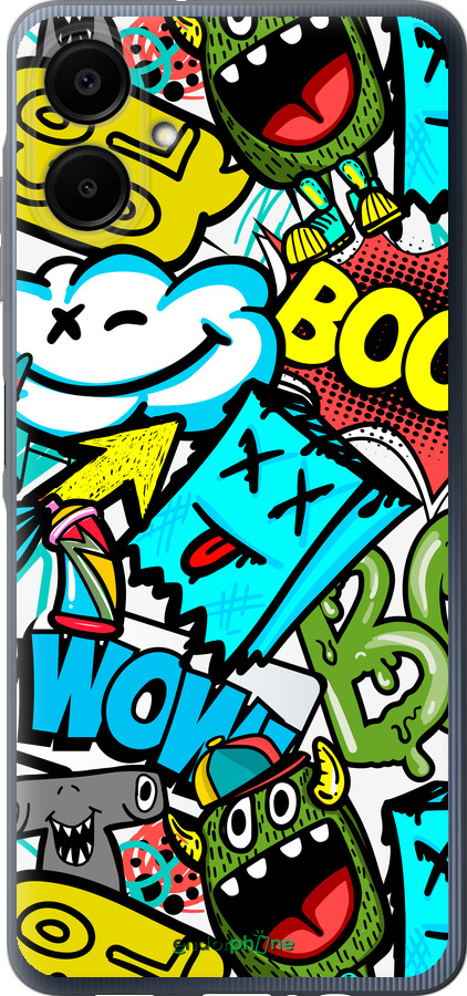 Силиконовый чехол Стикеры v4 для Samsung Galaxy A06 4G - 5508u-3776 изображение 