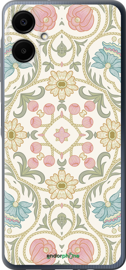 Силиконовый чехол Цветочный орнамент v2 для Samsung Galaxy A06 4G - 5513u-3776 изображение 