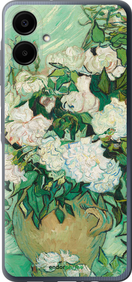Силиконовый чехол Винсент Ван Гог. Ваза с розами для Samsung Galaxy A06 4G - 5543u-3776 изображение 