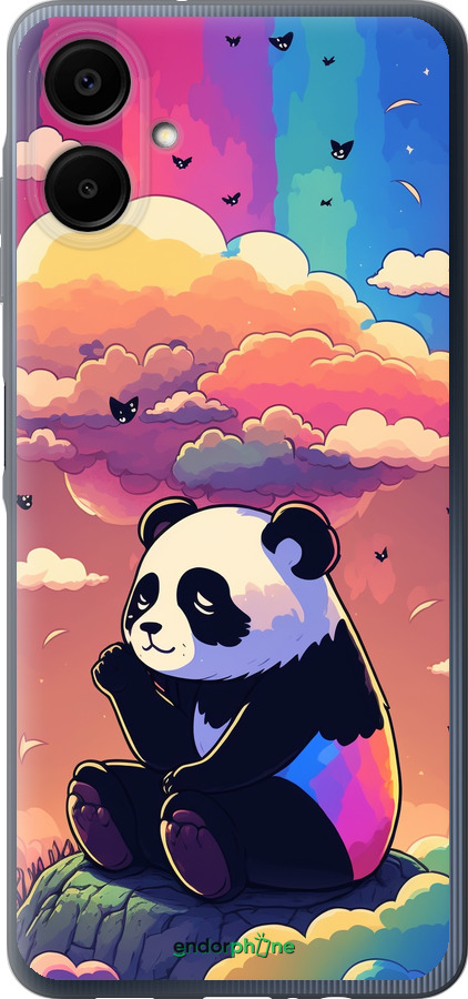 Силиконовый чехол Панда в облаках для Samsung Galaxy A06 4G - 5585u-3776 изображение 