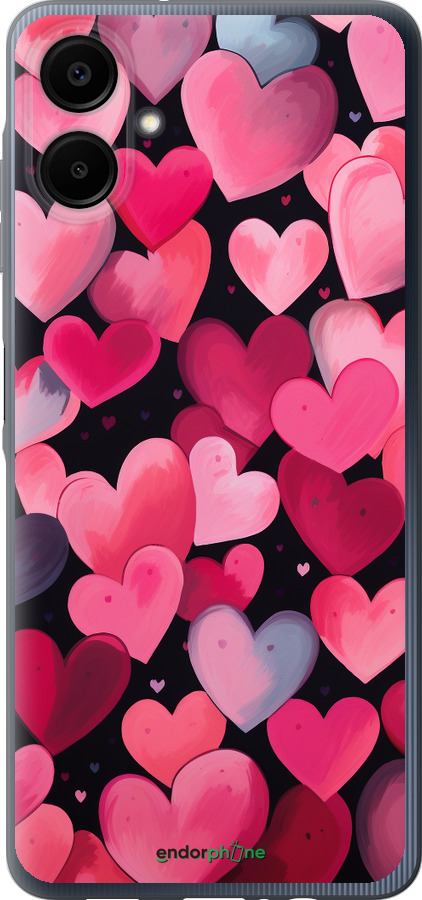 Силіконовий чехол Сердечка 4 для Samsung Galaxy A06 4G - 5662u-3776 изображение 