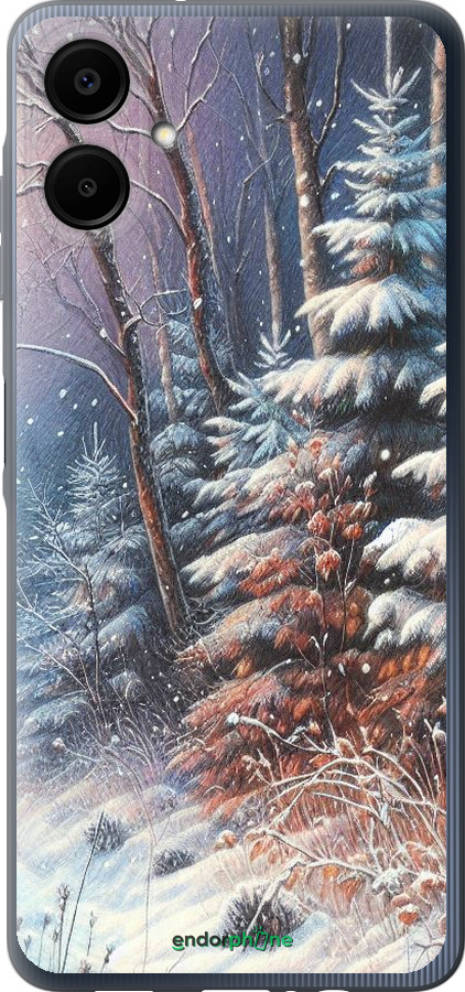 Силиконовый чехол Зимний пейзаж для Samsung Galaxy A06 4G - 5814u-3776 изображение 