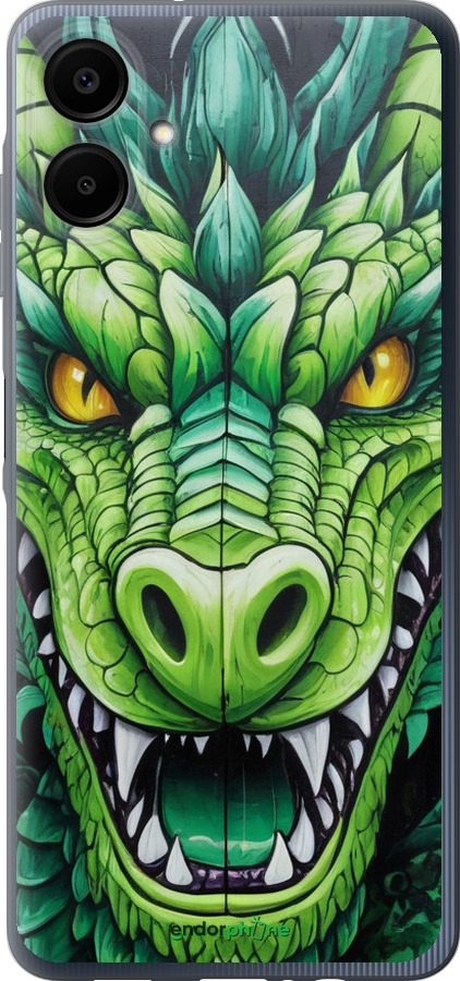 Силиконовый чехол Зелёный дракон для Samsung Galaxy A06 4G - 5816u-3776 изображение 