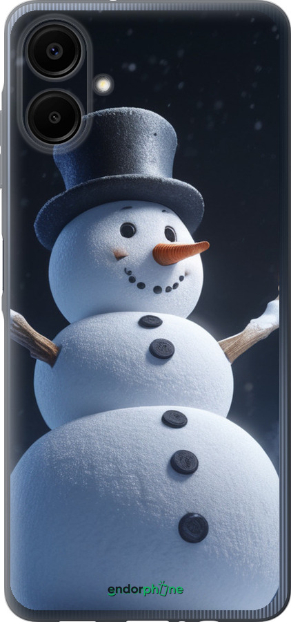 Силиконовый чехол Снеговик для Samsung Galaxy A06 4G - 5826u-3776 изображение 