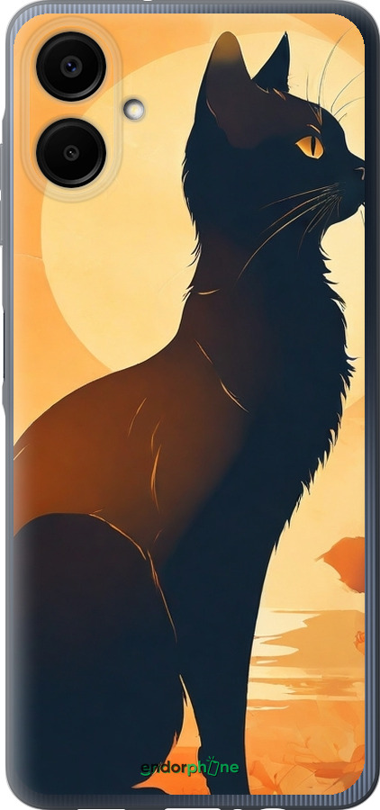 Силиконовый чехол Черная кошка v2 для Samsung Galaxy A06 4G - 5830u-3776 изображение 