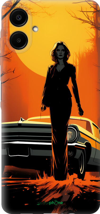 Силіконовий чехол Чохол для телефону Дівчина біля автомобіля для Samsung Galaxy A06 4G - 5946u-3776 изображение 