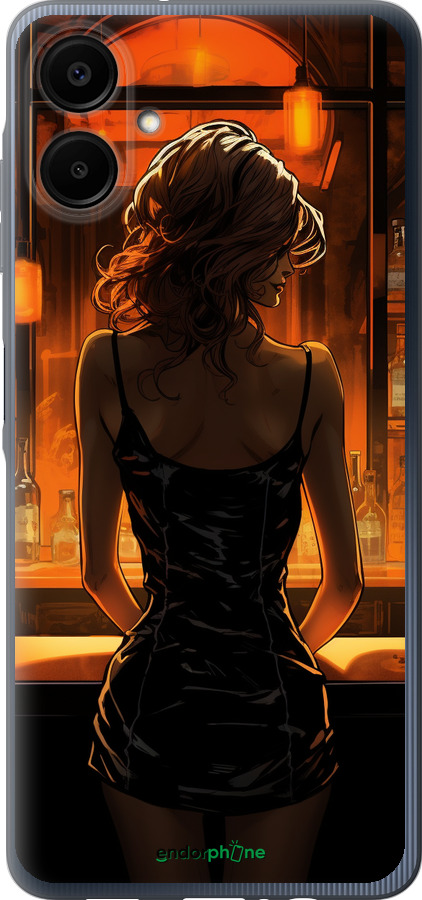 Силіконовий чехол Чохол для телефону Дівчина в барі для Samsung Galaxy A06 4G - 5947u-3776 изображение 