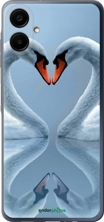 Силиконовый чехол Лебеди для Samsung Galaxy A06 4G - 6007u-3776 изображение 