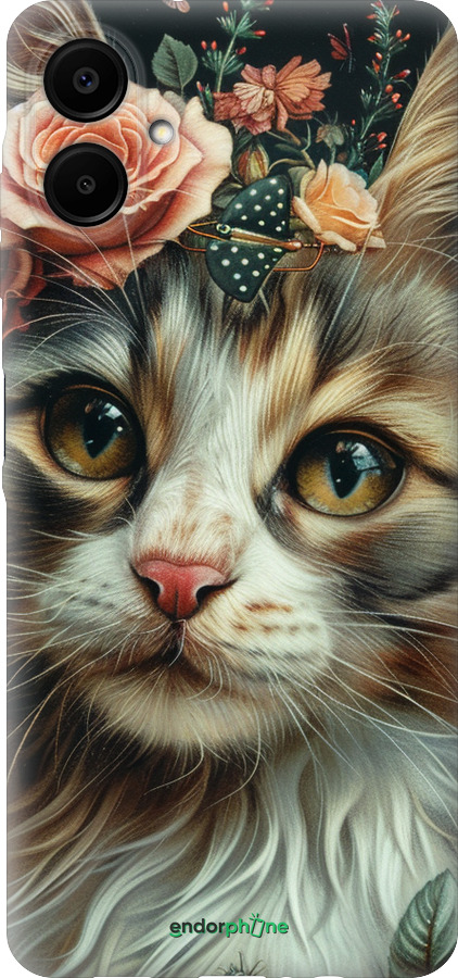 Силиконовый чехол Cats and flowers для Samsung Galaxy A06 4G - 6069u-3776 изображение 