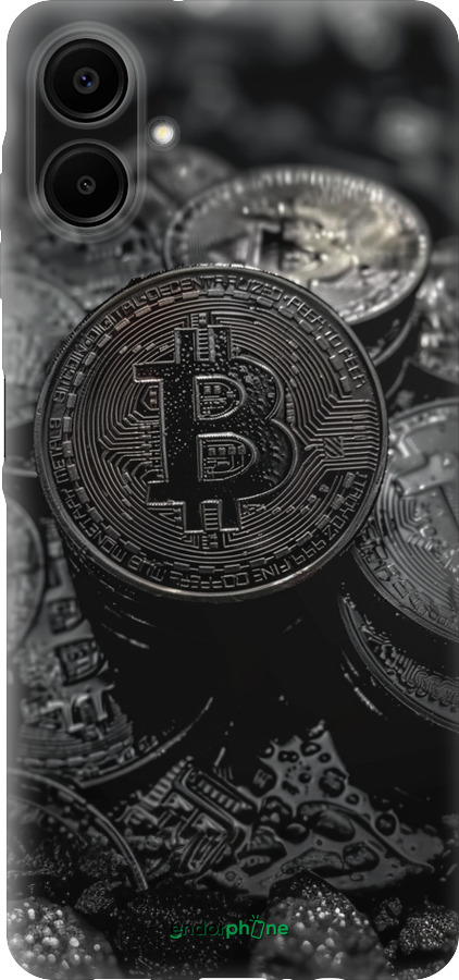 Силіконовий чехол Black Bitcoin для Samsung Galaxy A06 4G - 6090u-3776 изображение 