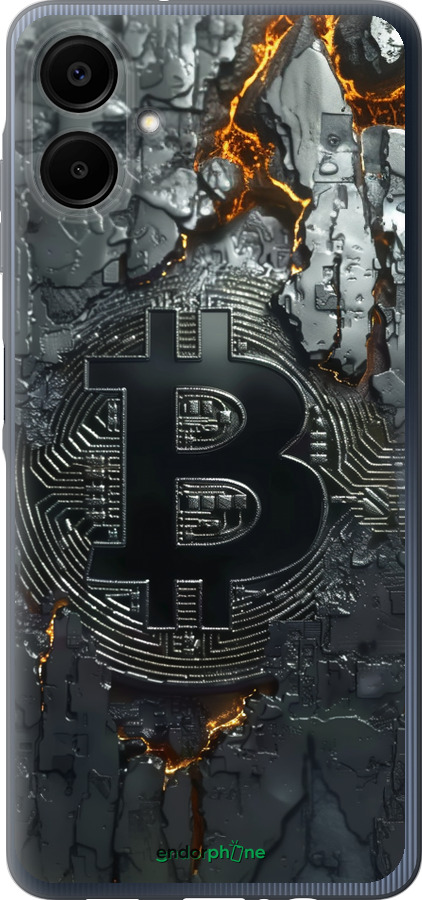 Силіконовий чехол Розпечений біткойн для Samsung Galaxy A06 4G - 6091u-3776 изображение 
