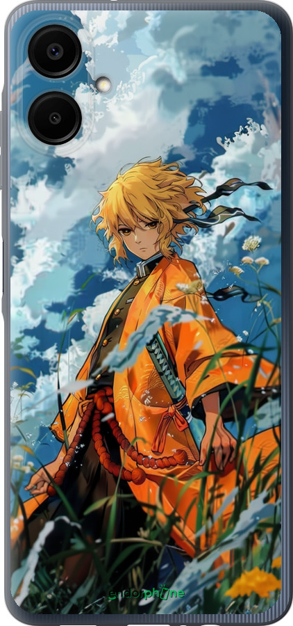 Силиконовый чехол Zenitsu Agatsuma для Samsung Galaxy A06 4G - 6117u-3776 изображение 