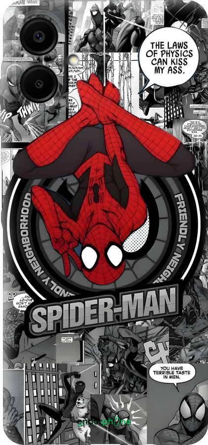 Силиконовый чехол Человек паук для Samsung Galaxy A06 4G - 6279u-3776 изображение 