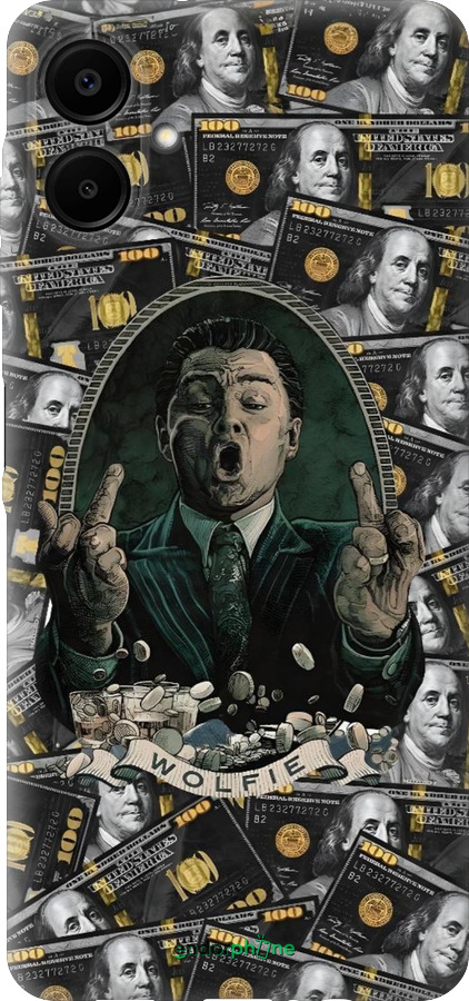 Силиконовый чехол Волк с валл стрит для Samsung Galaxy A06 4G - 6287u-3776 изображение 