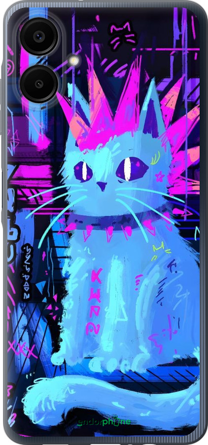 Силиконовый чехол Кот панк для Samsung Galaxy A06 4G - 6311u-3776 изображение 