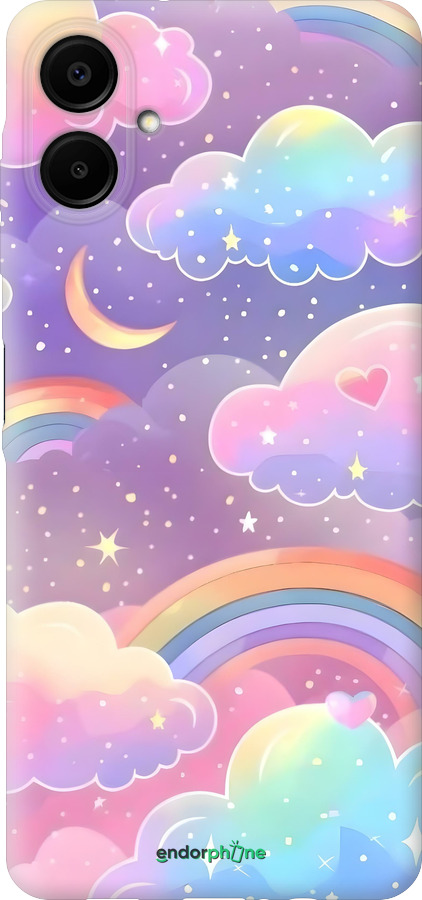 Силиконовый чехол Облака и радуга для Samsung Galaxy A06 4G - 6312u-3776 изображение 