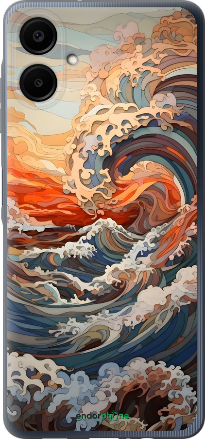 Силиконовый чехол Арт волны для Samsung Galaxy A06 4G - 6324u-3776 изображение 