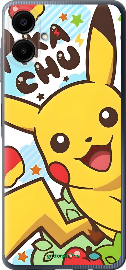 Силиконовый чехол Пикачу 2 для Samsung Galaxy A06 4G - 6391u-3776 изображение 