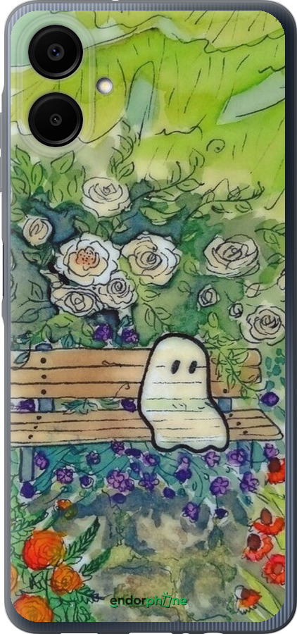 Силиконовый чехол Грустное привидение для Samsung Galaxy A06 4G - 6403u-3776 изображение 