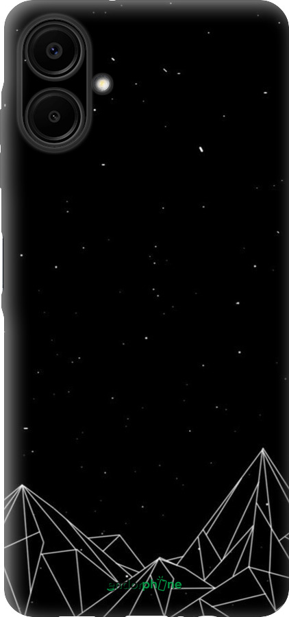 Силиконовый чехол Черно белые абстрактные горы для Samsung Galaxy A06 4G - 6437u-3776 изображение 