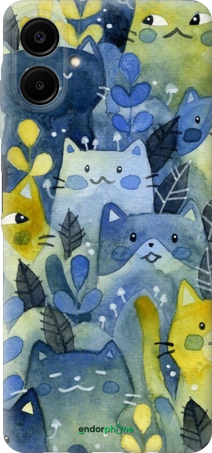 Силиконовый чехол С изображением кошачьего леса для Samsung Galaxy A06 4G - 6447u-3776 изображение 