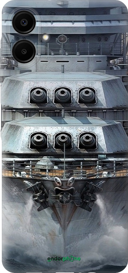 Силіконовий чехол Лінкор, world of tanks, wargaming, військовий корабель для Samsung Galaxy A06 4G - 6453u-3776 изображение 