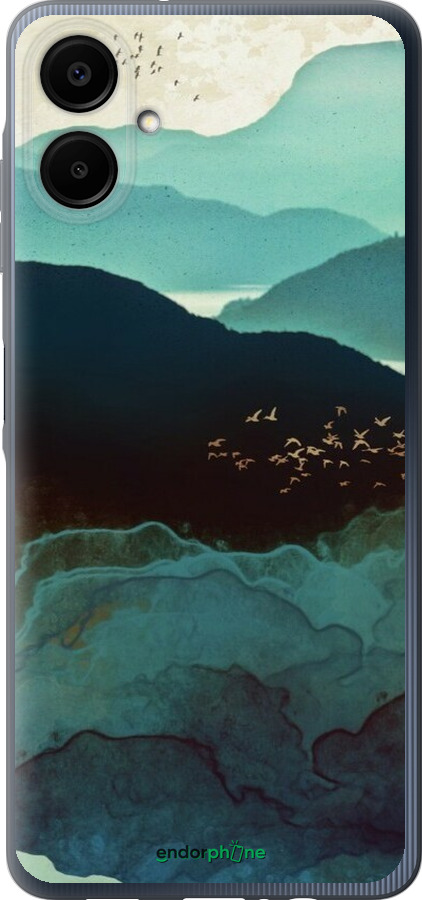 Силиконовый чехол С изображением гор Индиго для Samsung Galaxy A06 4G - 6484u-3776 изображение 