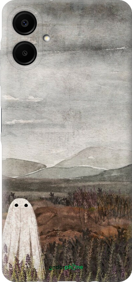 Силиконовый чехол Одинокий призрак на фоне гор для Samsung Galaxy A06 4G - 6486u-3776 изображение 