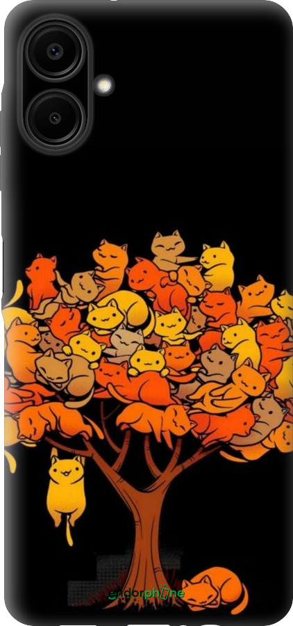 Силиконовый чехол Дерево и котики для Samsung Galaxy A06 4G - 6516u-3776 изображение 