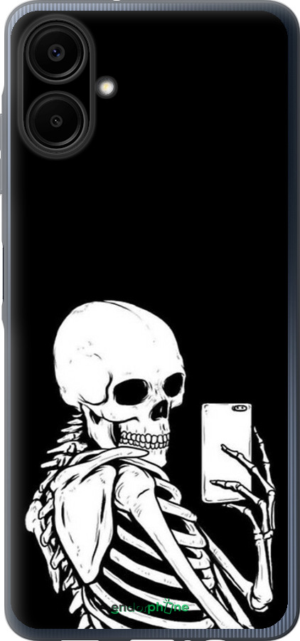 Силиконовый чехол Скелет делает Selfie для Samsung Galaxy A06 4G - 6535u-3776 изображение 