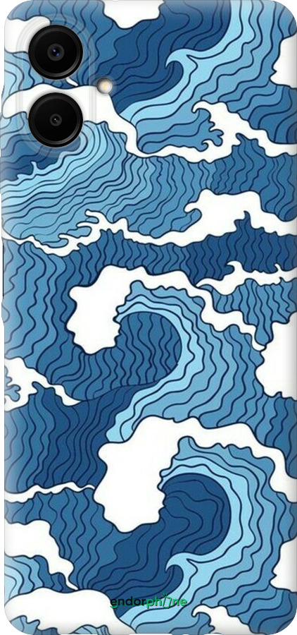 Силиконовый чехол Абстрактный рисунок морских волн для Samsung Galaxy A06 4G - 6538u-3776 изображение 