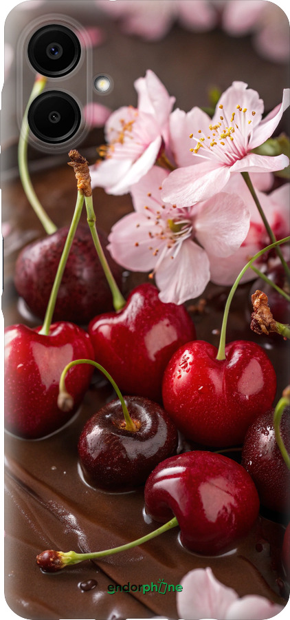 Силиконовый чехол Вишня в шоколаде для Samsung Galaxy A06 4G - 6698u-3776 изображение 