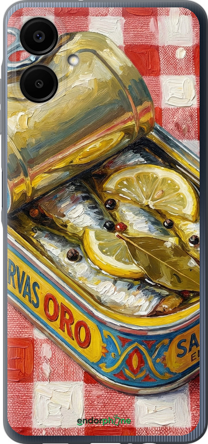 Силиконовый чехол Vintage Sardine Tin Phone для Samsung Galaxy A06 4G - 6772u-3776 изображение 