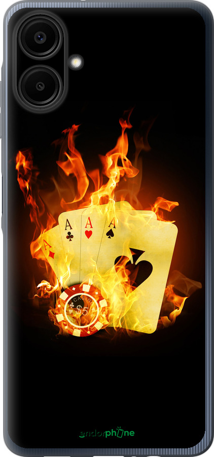 Силиконовый чехол Горящие карты для Samsung Galaxy A06 4G - 839u-3776 изображение 