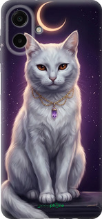 Силиконовый чехол Mystic White Cat Gothic Dark Purple Gold для Samsung galaxy a07 - 6805u-4059 изображение 