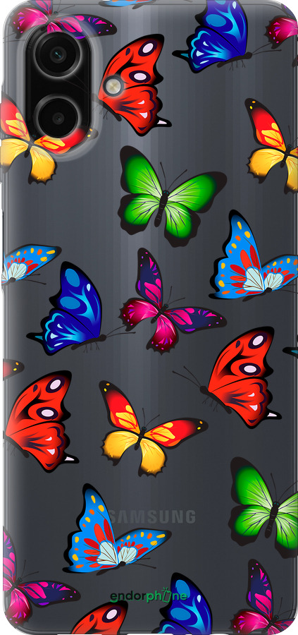 Силиконовый чехол Красочные мотыльки для Samsung galaxy a07 - 4761u-4059 изображение 