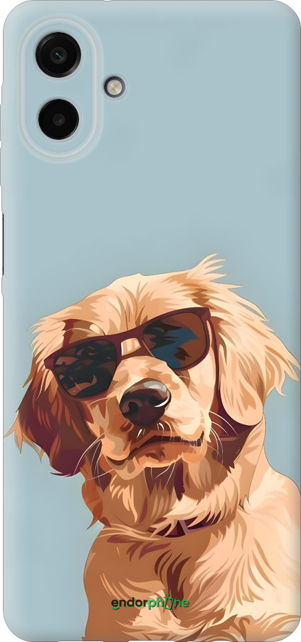 Силіконовий чехол Пес в очках для Samsung galaxy a07 - 6381u-4059 изображение 