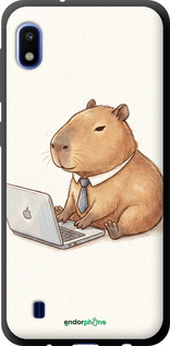TPU чехол Funny Capybara CEO Working для Samsung Galaxy A10 2019 A105F - 6777b-1671 изображение 