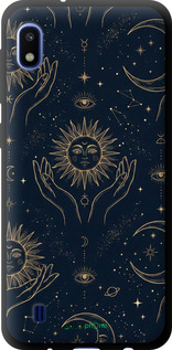TPU чехол Celestial Harmony: Sun & Moon Gold Mystic Pattern для Samsung Galaxy A10 2019 A105F - 6778b-1671 изображение 
