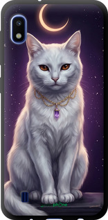 TPU чехол Mystic White Cat Gothic Dark Purple Gold для Samsung Galaxy A10 2019 A105F - 6805b-1671 изображение 